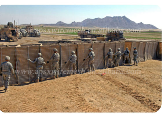 دیوار حفاظ لبه نظامی دیوار حفاظ 4 میلی متری Hesco Barriers Mil 10 Fence