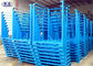 Heavy Duty Steel Stacking Racks Blue Metal 4 Layers For Crops Storage