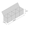 قفس سنگی شش ضلعی با روکش پی وی سی جعبه گابیون تشک رنو 2x1x0.5