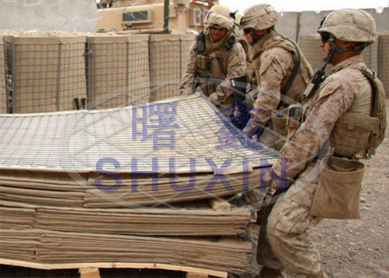 استاندارد نظامی Mil-3 دیوار موانع دفاعی تاشو پر از شن برای محافظت در برابر بمب