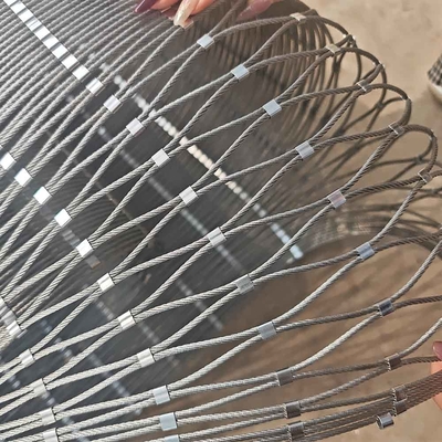 Defensive Stainless Steel Rope Mesh Anti Drone Netting Antirust Treatment