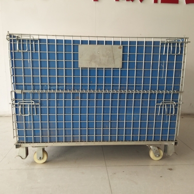 OEM گالوانیزه فولادی یورو بطری کانتینر سیم 1200 * 1000 * 890 کانتینر سیم میش ذخیره سازی انباشته