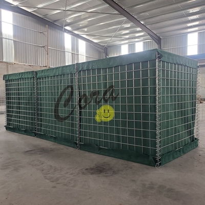 MIL 19 / 2.74m بالا گالوانیزه موانع دفاعی استخر شن ضد انفجار دیوار پشتی برای فروش