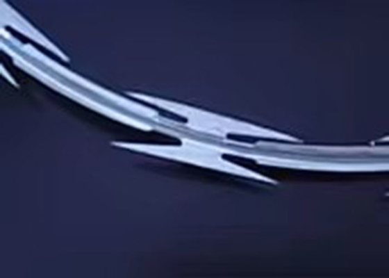 سیم خاردار Concertina Razor Single Coil سیم خاردار سبز تیره از آهن رنگ شده