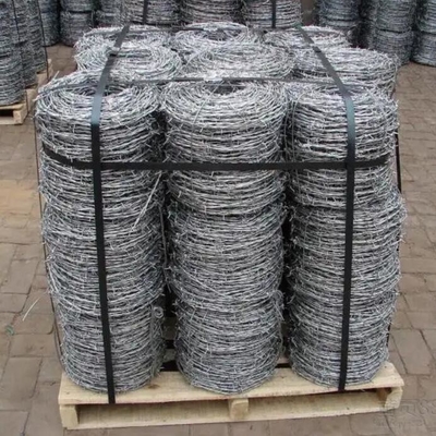 سیم خاردار 125 گج با 14 گج 4point barbs زندان امنیت بالا سیم خاردار حصار سیم خاردار قیمت در بنگلادش گالوانیزه