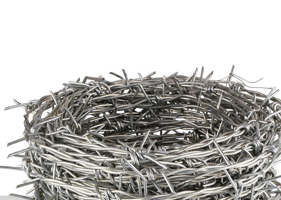 1.8mm Double Strand Traditional Twist Hot Dipped Galvanized Steel Barbed Wire Coils.8mm دو رشته ای از سیم خاردار فولادی گالوانیزه شده