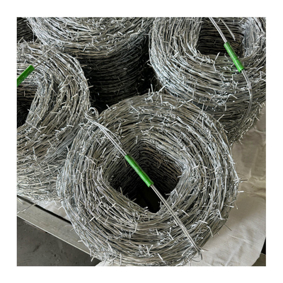 سیم خاردار متقاطع اقدامات دفاعی ضد خوردگی سیم خاردار گالوانیزه