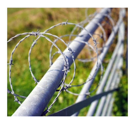 گالوانیزه با کیفیت بالا سیم خاردار حفاظتی 500 متر سیم خاردار قیمت