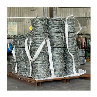 سیم خاردار گالوانیزه سنتی 400M 500M 50Kg هر رول فولاد 5mm قطر برای حصار و حفاظت
