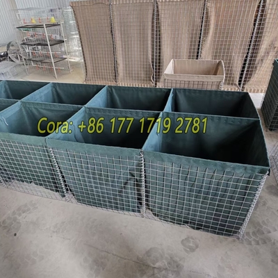 دستکش نظامی Hesco 2.74m دیوار محافظ گالوانیزه بالا ساخته شده توسط جعبه گابيون جوش