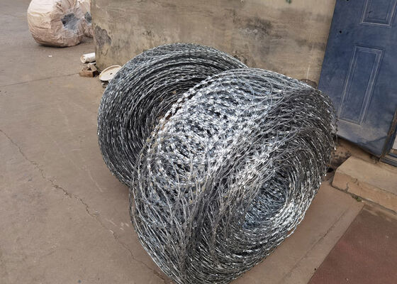 Galvanized Razor Barbed Wire Roll Fence for Outdoor 450mm Razor Barbed Wire Price