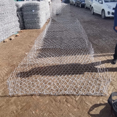 قفس های فولادی گالوانیزه 2.5 میلی متری 6 * 2 * 0.3 متری برای سنگ های دوتایی