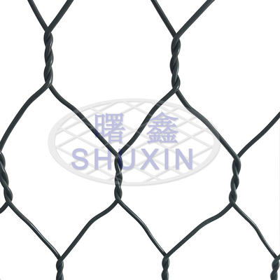 گالوانیزه 2 متری 1 متری 0.5 متری انباشته سبدهای گابیونی مشبک آهنی شش ضلعی