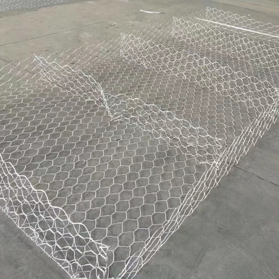 جعبه گابیون 2x1x1 گالوانیزه پی وی سی با روکش 80×100 میلی متر سوراخ مش 275 Gsm روکش روی