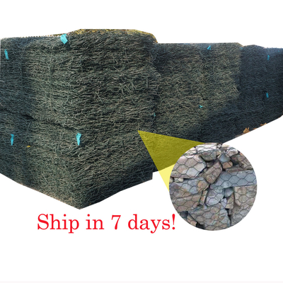 سبد گابیون گالوانیزه 6x2x0.5m 8x10cm 2.7mm