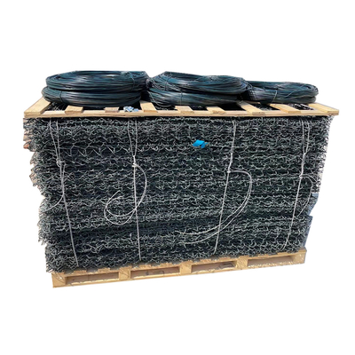 جعبه گابیون 2x1x0.5 متر سنگ گالوانیزه داغ 2.2mm / 6x8cm