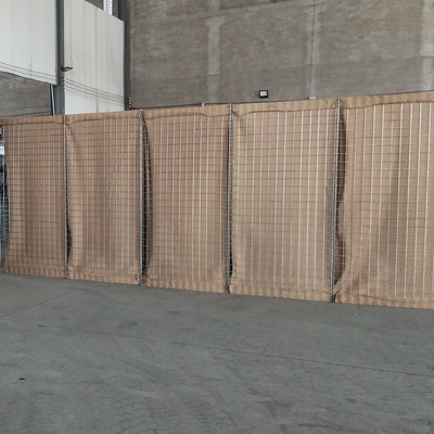 دیوار شنی نظامی 3.7 میلی متری Gabion Hesco Mil 7 برای فرسایش ساحلی