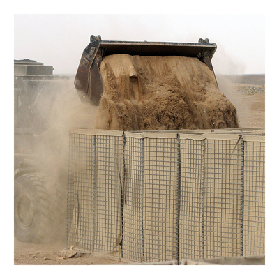 حفره مربعی 3×3 اینچ سد دفاعی پرکننده ماسه جوش جوش گابیون hesco