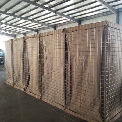 Mil 3 4mm 75cmx75cm Hesco Baskets Military Sand Barriers گواهینامه ISO