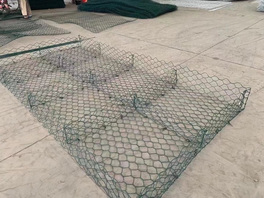 تشک گابیون مش شش ضلعی گالوانیزه 6X2X0.3M برای ساخت دیوار رودخانه