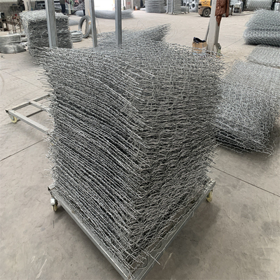 سیم آهن کم کربن 2.0mm-4.0mm سبد گابیون دیوارهای حائل ضد زنگ