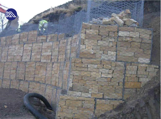 سبدهای گابیونی مش شش ضلعی سیمی 3.3 میلی متری برای محافظت از بانک