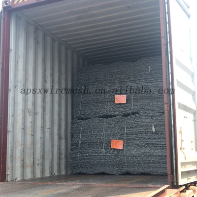 نوع شبکه 8x10cm Hexagonal Gabion Box محافظت از شیب PVC پوشانده شده