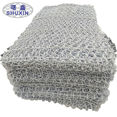 بافت هکساگونال گابيون ديوار قفس مقاومت در برابر زنگ گالوانیزه / PVC پوشش 2.7mm