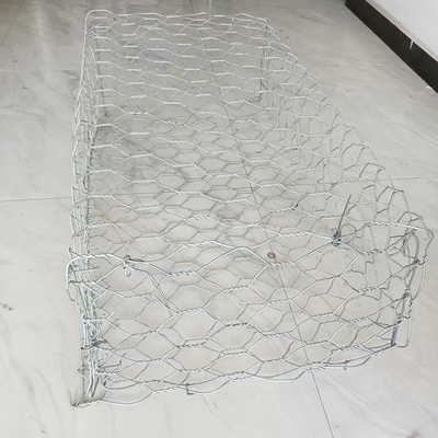 2*1*1 M پی وی سی پوشانده گابيون سبد های هکساگونال قفس مقاوم به فرسایش
