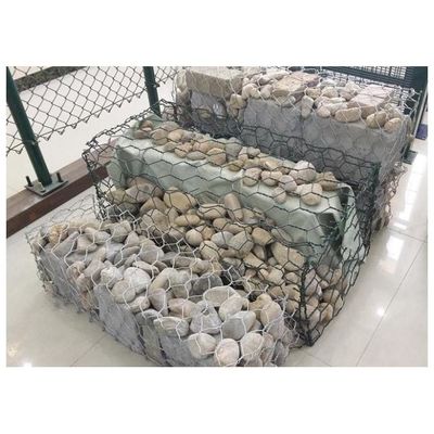 سبد گابیون با روکش گالوانیزه / سبد توری سیمی شش ضلعی با تاب دوگانه برای دیوار حائل و حفاظت ساحلی