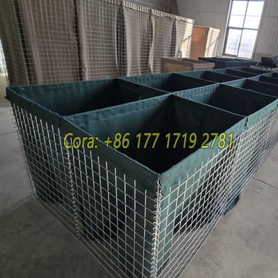 ضد زنگ 4.0mm گالوانیزه جوش جعبه گابيون پوشیده پارچه ژئوتکستیل برای موانع دفاعی شن پر شده دیوار استونی