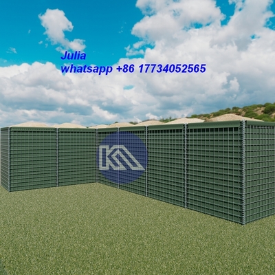 گالوانیزه باحرار میش گابيون جعبه 5mm سیم 300 Gsm ژئوتکستیل موانع نظامی