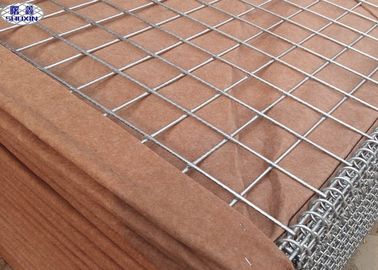 جعبه گابون نظامی قهوهای مایل به زرد، مانع هسکو Galioned Gabion Box Effective Protection