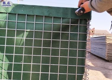 مانع انعطاف پذیر شن و ماسه گابیون گالوانیزه با ژئوتکستایل سبز