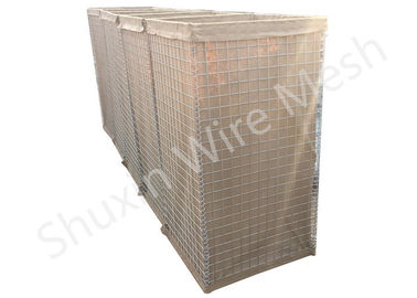 SX-1 / موانع حفاظت از شن و ماسه نظامی HESCO با پارچه گئوئوکستیلی 4.0mm Dia