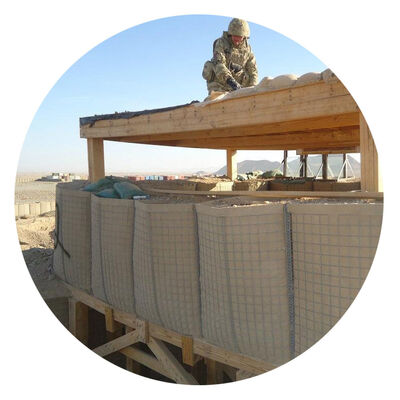 گالوانیزه سنگین سیم آهن میش پر کردن شن KN-10 موانع دفاعی حفاظت از دیوار نگهدارنده