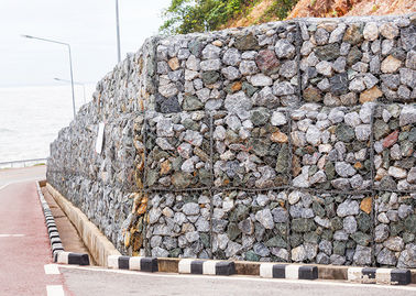 سبد گبیون با پوشش پی وی سی گابون دیوار قفس، جعبه Gabion برای حفاظت از بانک