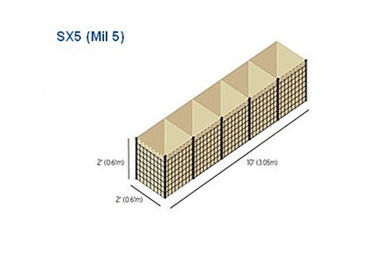 جوش داده شده مش سیم نظامی موانع، دیوار دفاعی Hesco Barrier Mil 5 2424