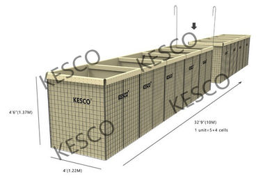 کنترل موانع سیلاب Hesco Bastion مانع سیل نظامی Mil 8