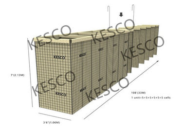 Mil 12 Hesco موانع کنترل سیل و استحکامات نظامی