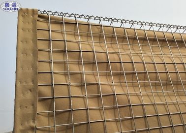 موانع دفاعی نظامی Hesco سیم مش جوش داده شده با پارچه ژئوتکستایل