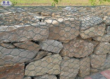سفارشی محافظ انعطاف پذیر دیوار گالوانیزه گالوانیزه Pvc Gabion