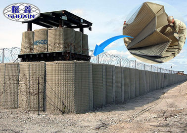 سلولهای قابل جمع شدن به سد دفاعی HESCO گالوانیزه گرم DIP متصل می شوند