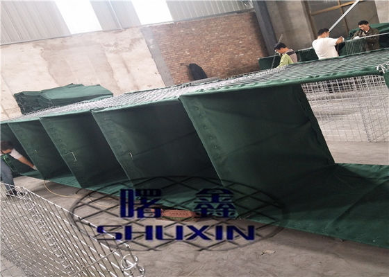 جعبه گالوانیزه گابیون گالوانیزه Hesco Barrier Wall Mil 7