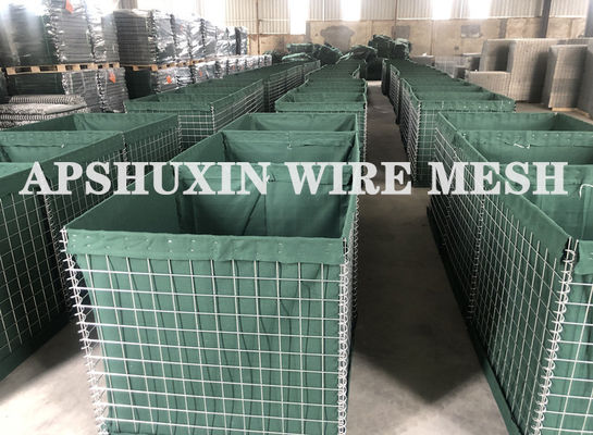 سبد شنی دیواری Hesco Barrier Gabion سبد سنگی 1 متر بالا