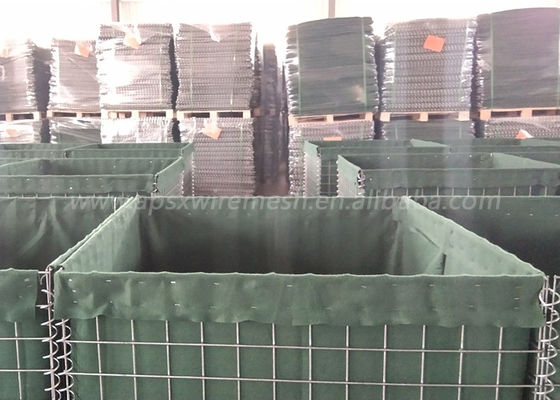 1mx1mx1m دفاعی ایمنی Hesco Barrier دیوار ماسه ای