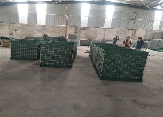 سوراخ مربع 76.2 X 76.2 میلی متر دیوارهای انفجاری Hesco