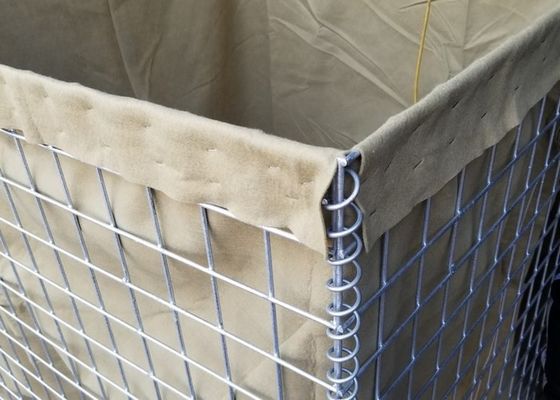 2.21 متر ارتفاع میل 10 سنگین روی Hesco سیل موانع 76.2x76.2mm