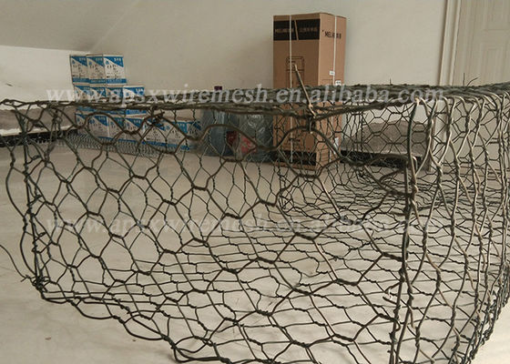سبد گابیون شش ضلعی با روکش پی وی سی آسان برای محافظت از آب و خاک