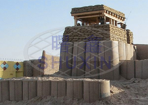جعبه سدهای هسکو گالوانیزه داغ 4 میلی متری با ژئوتکستایل